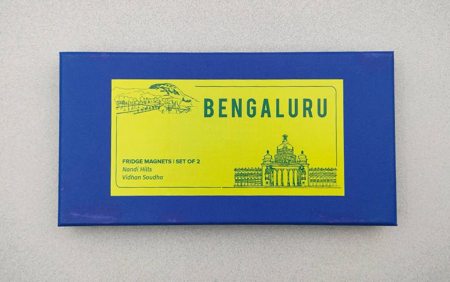 Bengaluru | Nandi Hills and Vidhan Soudha | Fridge Magnets - City souvenirs - Indic Inspirations