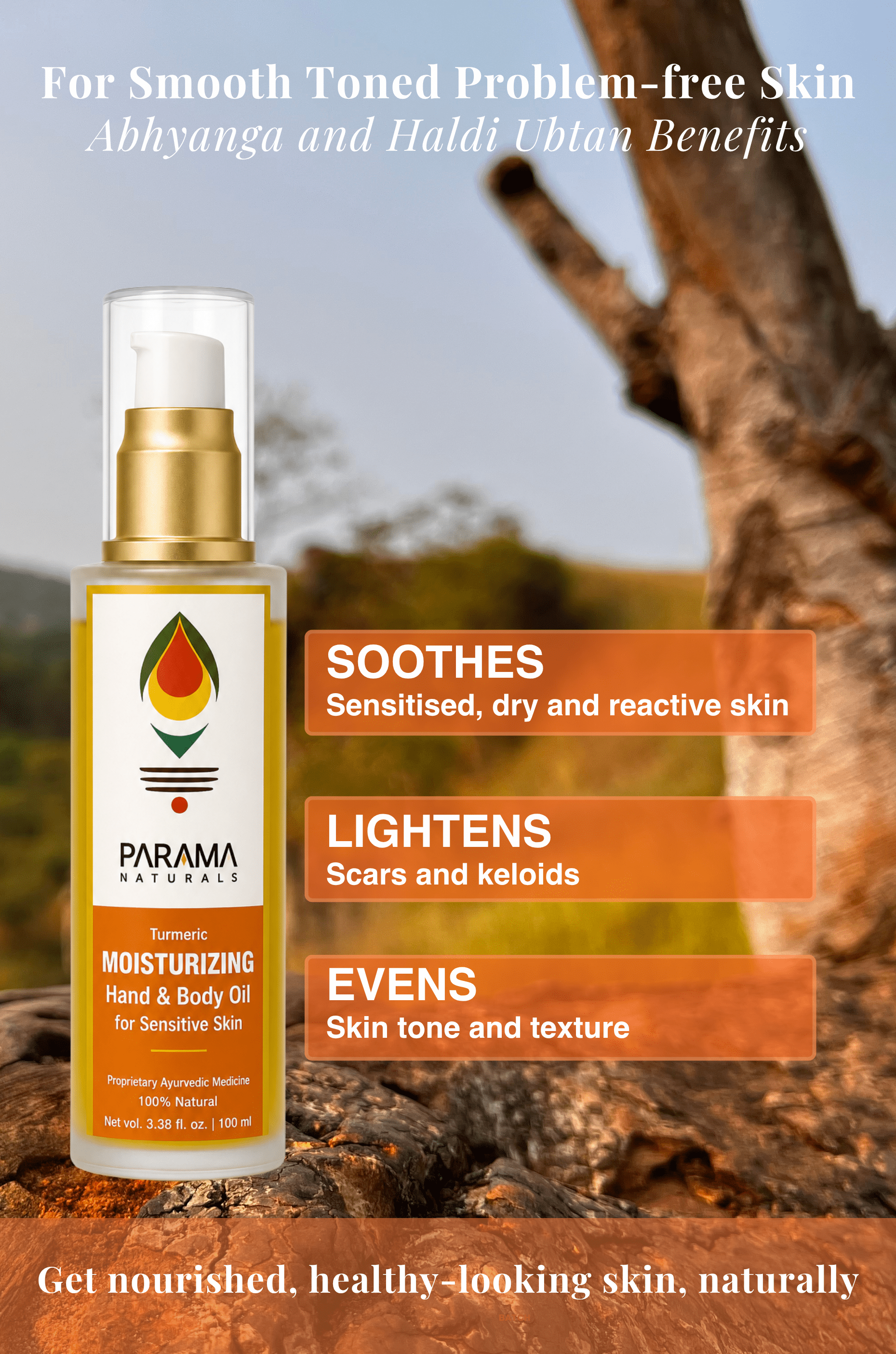 BODY OIL | Turmeric MOISTURIZING Face & Body Oil - Indic Inspirations
