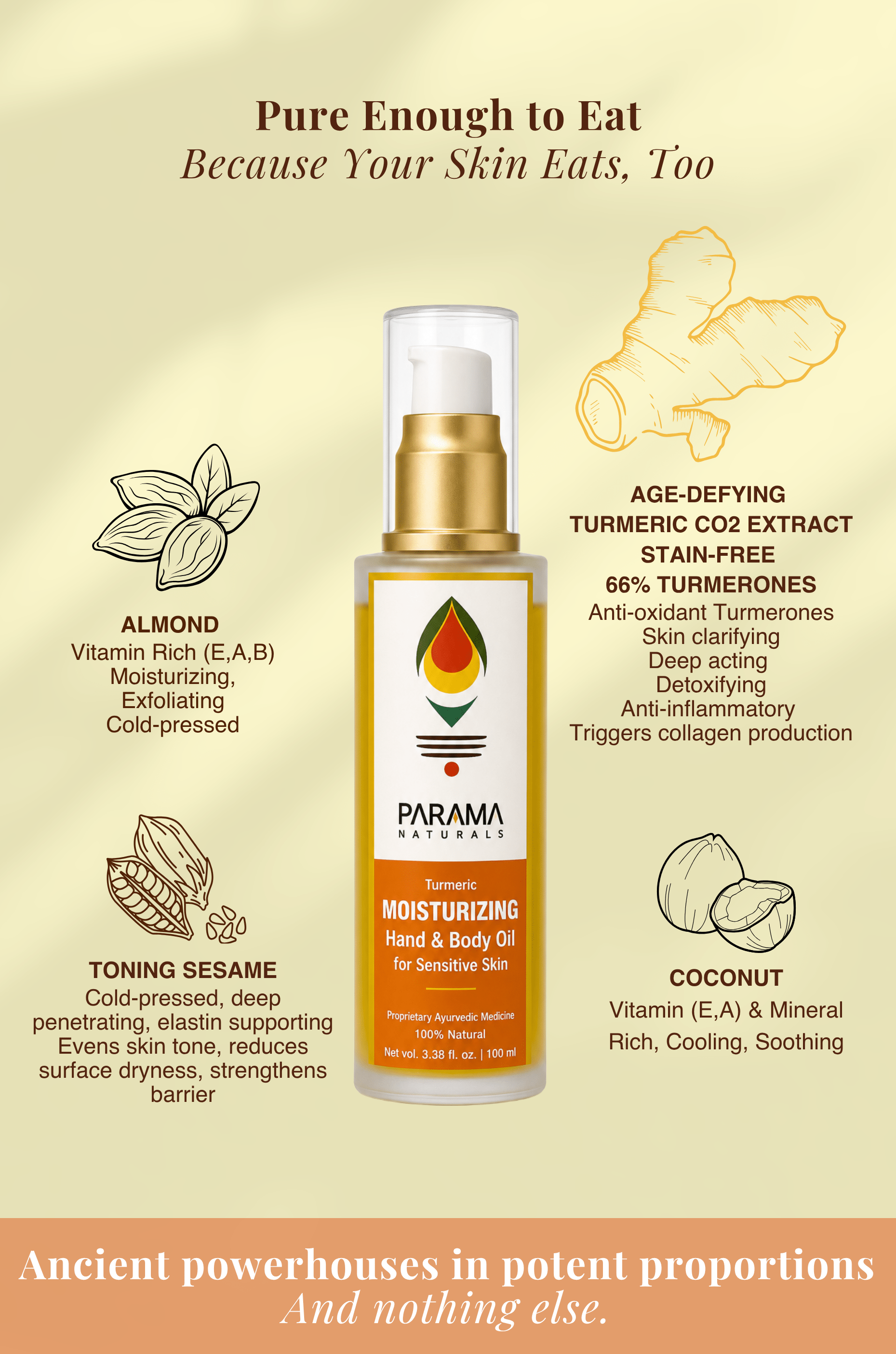 BODY OIL | Turmeric MOISTURIZING Face & Body Oil - Indic Inspirations