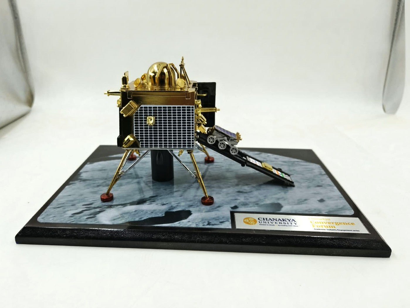 Chandrayaan 3 | Metal Diecast Vikram Lander Scale Model with Base - scale model - Indic Inspirations