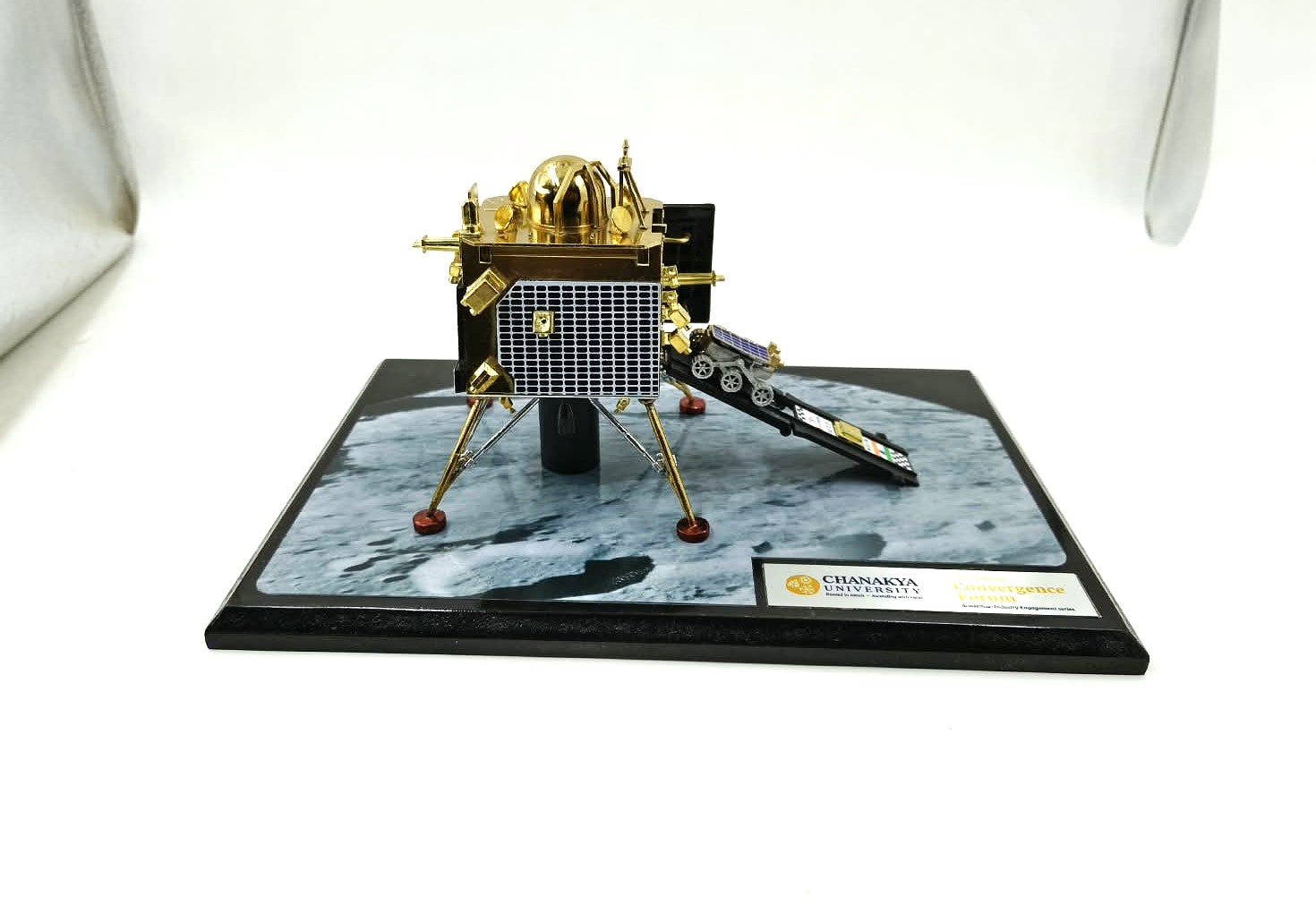 Chandrayaan 3 | Metal Diecast Vikram Lander Scale Model with Base - scale model - Indic Inspirations
