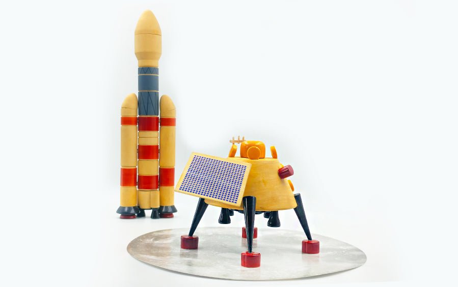 Isro Modles Buy ISRO Chandrayaan Vikram Lander Wooden Scale Model Online - VYOM ...