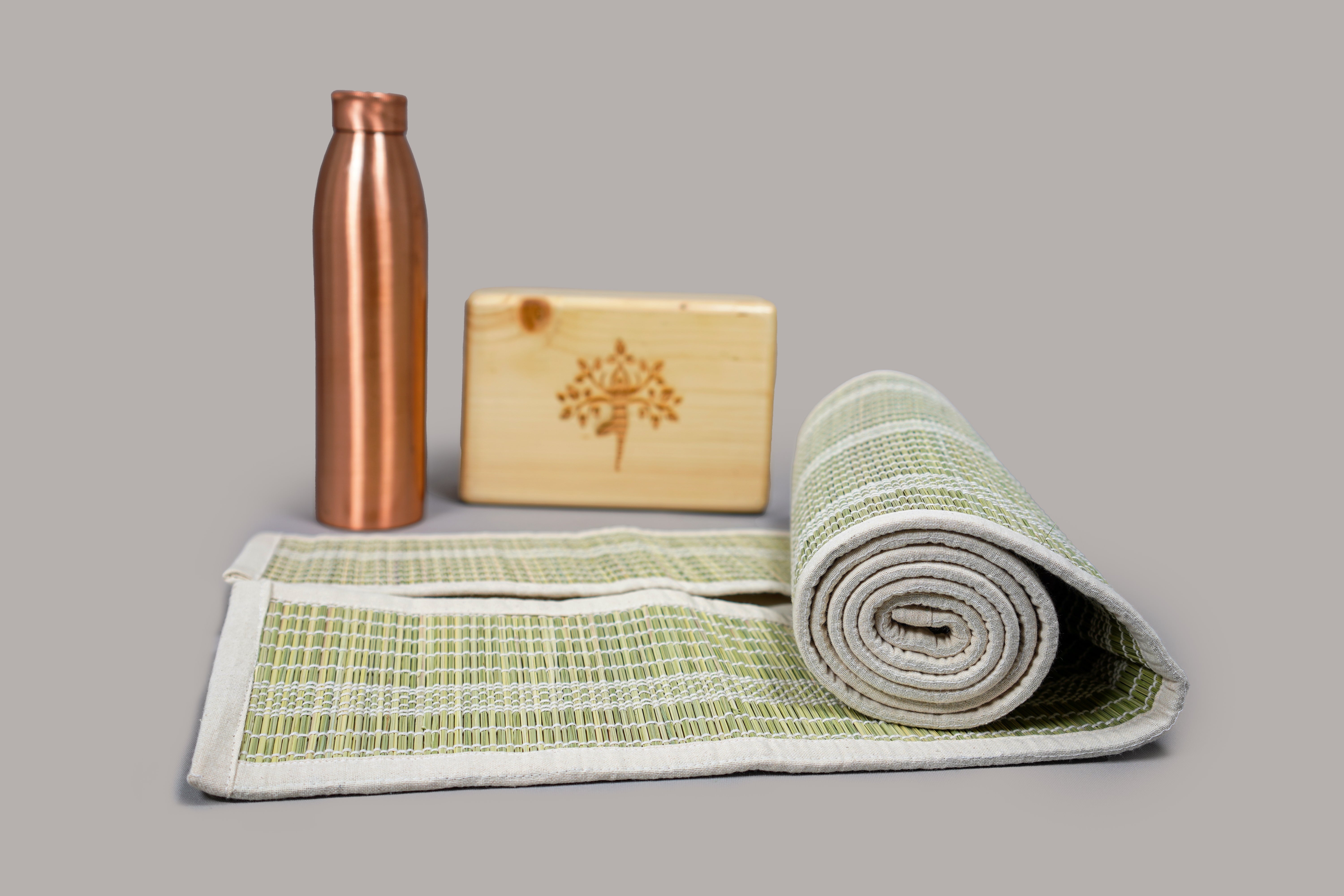 DARBHA GRASS YOGA MAT WITH BAG - Yoga mats - Indic Inspirations