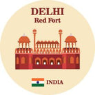 DELHI | City of Cities & Red Fort | Set of 2 Fridge Magnets - Fridge Magnets - Indic Inspirations