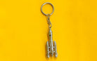 Diecast Metal LVM3 keychain - Keychains - Indic Inspirations