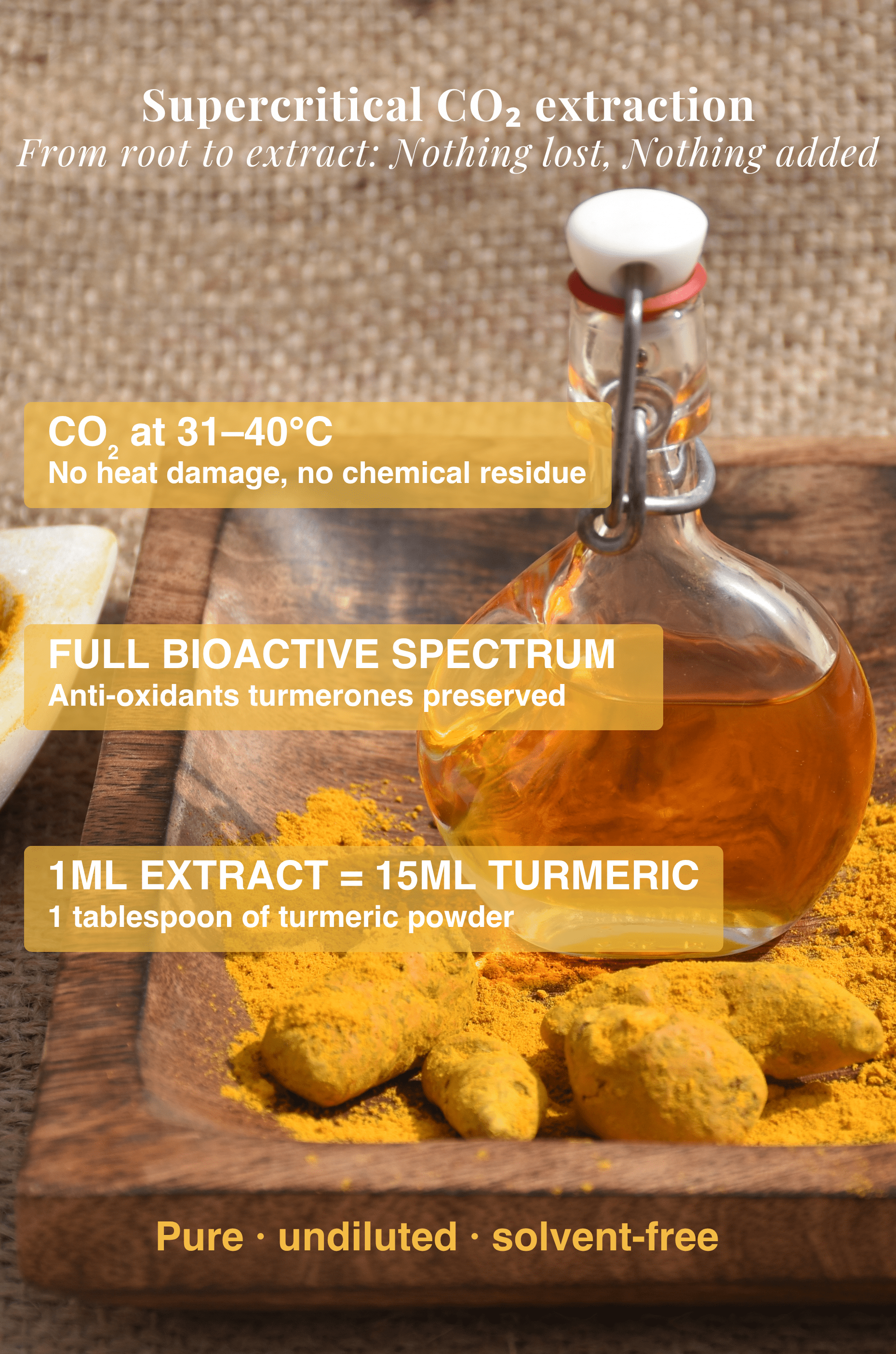FACE OIL | Turmeric CO₂ Extract Essential Oil – Turmerone-Rich Glow - Indic Inspirations