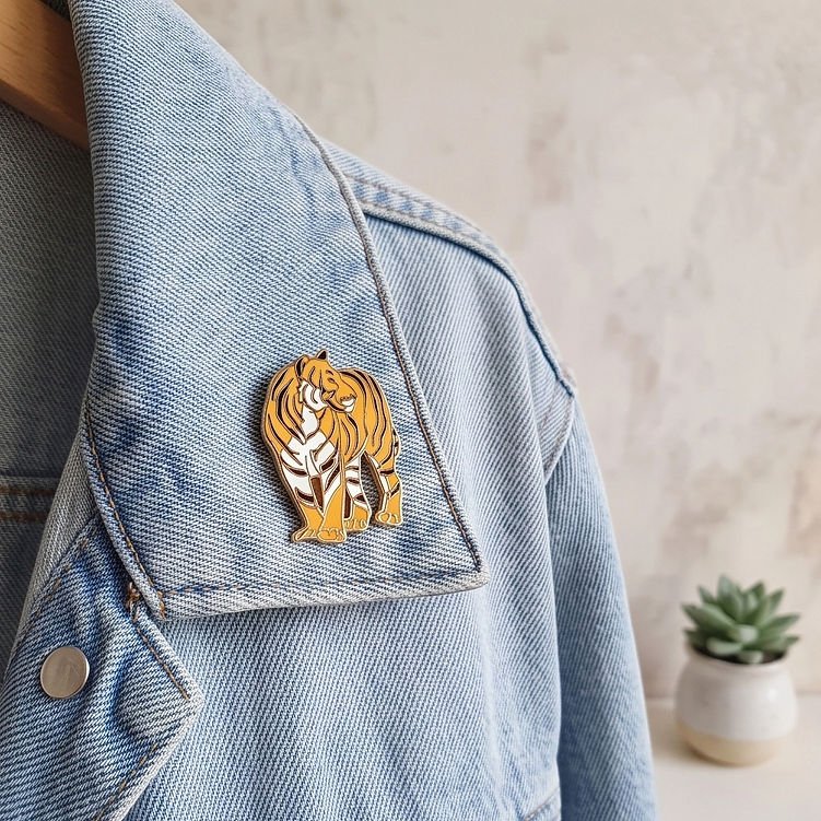 FG Lapel Pin Bengal Tiger - Lapel Pin - Indic Inspirations