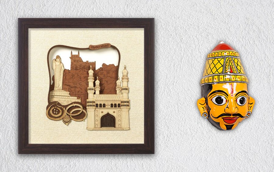 Hyderabad Monuments Frame - City souvenirs - indic inspirations