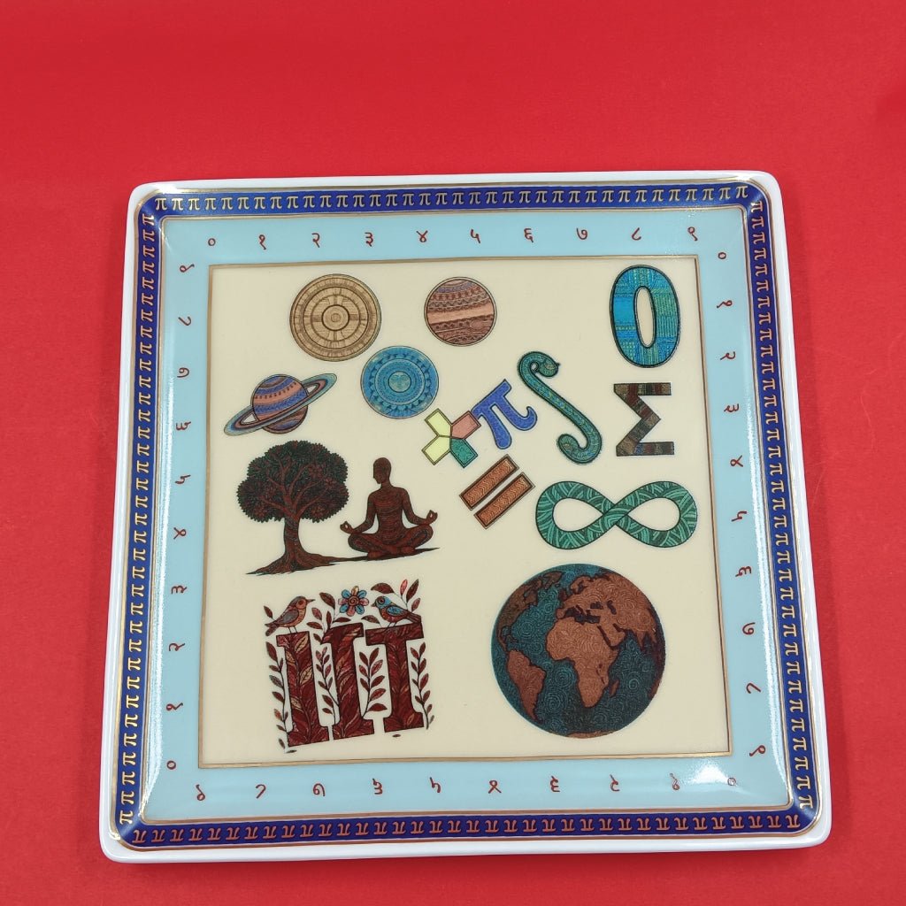 IKS to IITs | Gifts to the World | Ceramic Platter - Platters - Indic Inspirations
