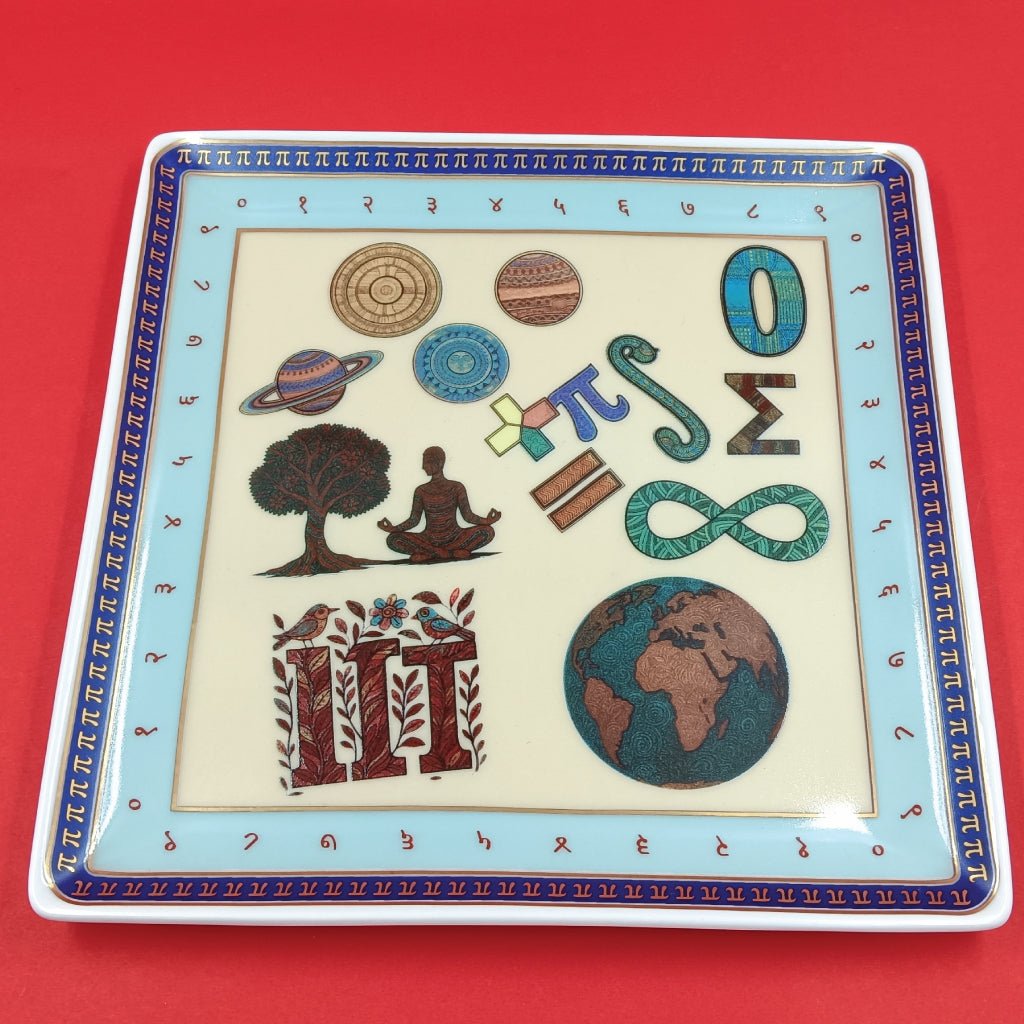 IKS to IITs | Gifts to the World | Ceramic Platter - Platters - Indic Inspirations