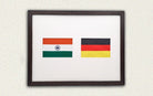 INDIA & GERMANY | Flag Frame | A4 Size - Flags - Indic Inspirations