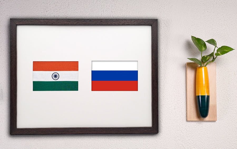 India & Russia | Flag Frame | A3 Size - Flags - Indic Inspirations