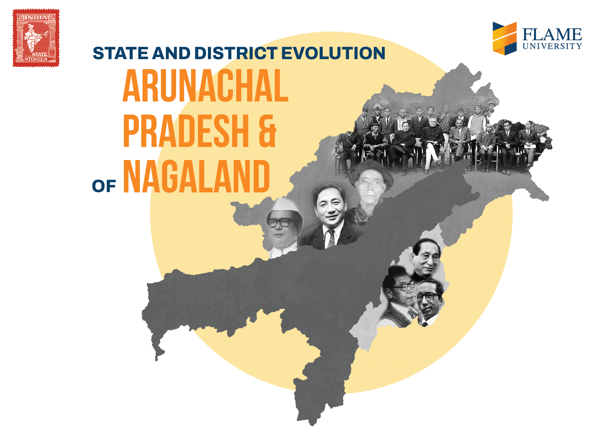 India State Story | Arunachal Pradesh & Nagaland | A2 size poster - Posters - Indic Inspirations