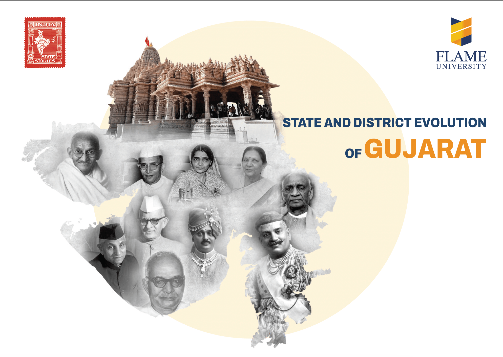 India State Story | Gujarat | A2 size poster - Posters - Indic Inspirations