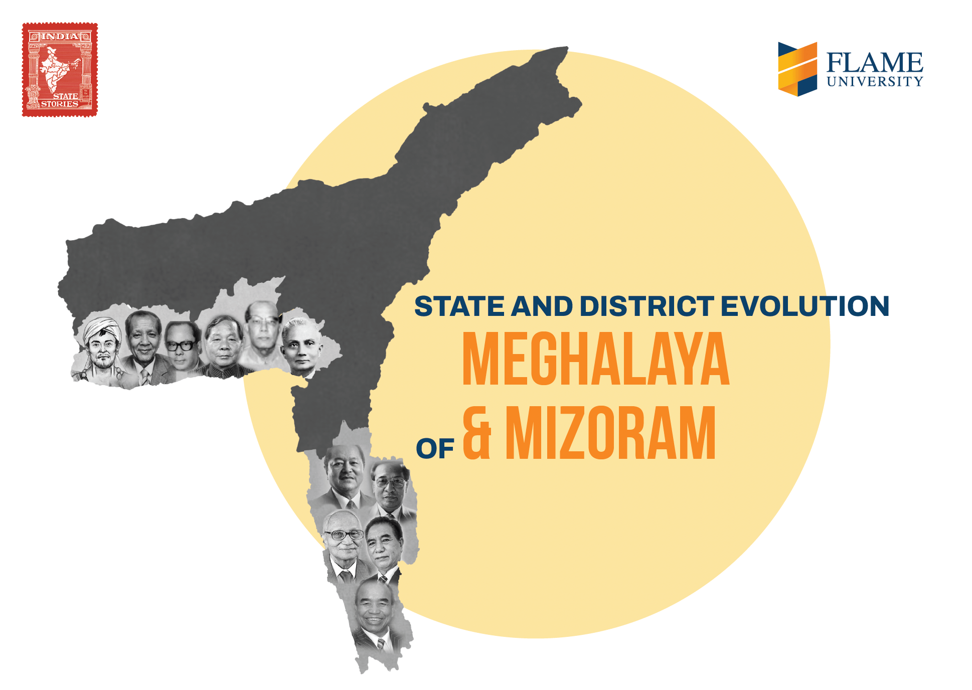 India State Story | Meghalaya & Mizoram | A2 size poster - Posters - Indic Inspirations