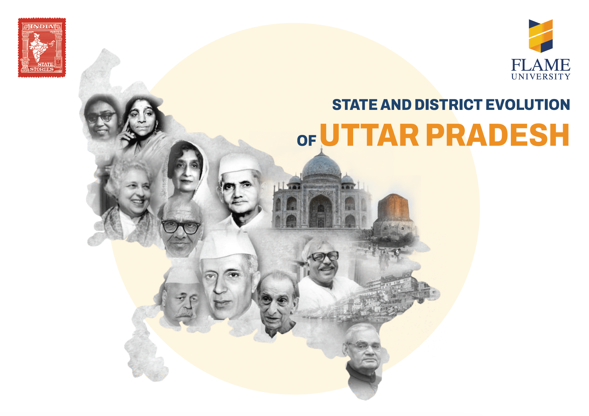 India State Story | Uttar Pradesh | A2 size poster - Posters - Indic Inspirations