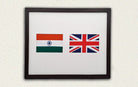INDIA & UNITED KINGDOM | Flag Frame | A4 Size - Flags - Indic Inspirations