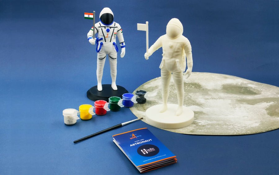 Indian Astronaut Model | Paint Your Own | 6" H - scale models - Indic Inspirations