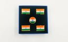 Indian Flag Magnetic Rectangle Lapel Pins | Set of 5 - Lapel Pins - Indic Inspirations
