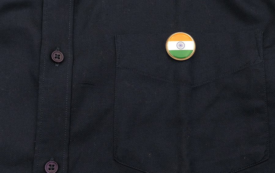 Indian Flag Magnetic Round Lapel Pins | Set of 5 - Lapel Pins - Indic Inspirations