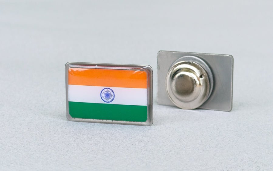 Indian Flag Magnetic Round Lapel Pins | Set of 5 - Lapel Pins - Indic Inspirations