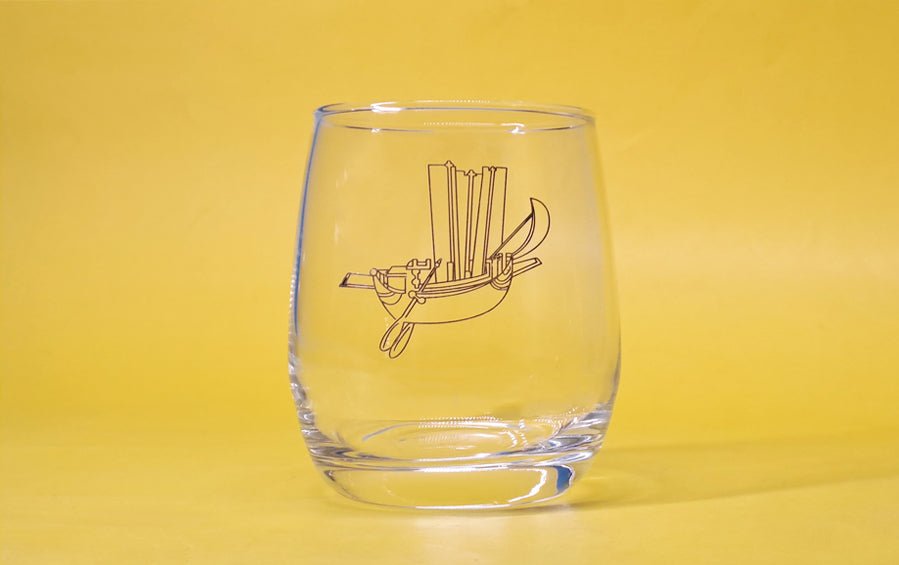 Indian Historical Ships | Whiskey Glasses | Set of 4 - Whiskey Glasses - Indic Inspirations