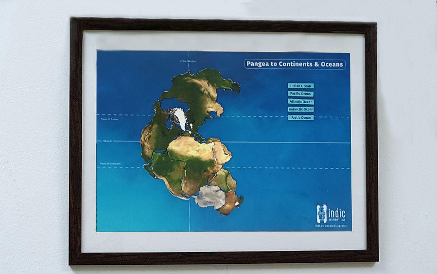 Indian Ocean Formation | Pangea | Magnetic Puzzle | A3 Frame - puzzles - Indic Inspirations