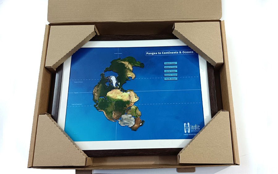 Indian Ocean Formation | Pangea | Magnetic Puzzle | A3 Frame - puzzles - Indic Inspirations