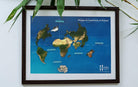 Indian Ocean Formation | Pangea | Magnetic Puzzle | A3 Frame - puzzles - Indic Inspirations