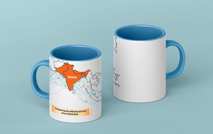 India's Maritime History Map | Mug - Cups & Mugs - Indic Inspirations