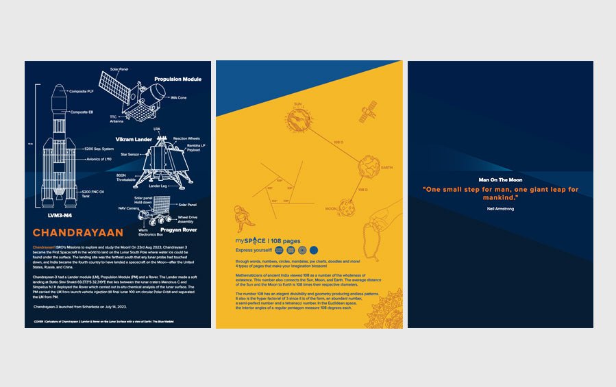 ISRO Chandrayaan 3 | 108 Pages Notebook - Notebooks - Indic Inspirations