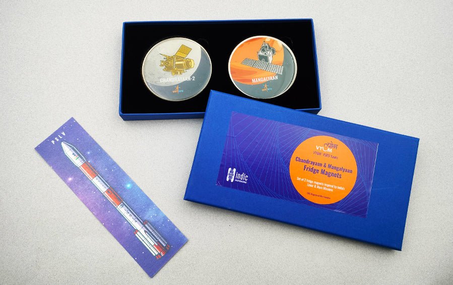 ISRO Chandrayaan and Mangalyaan Fridge Magnets - Fridge Magnets - Indic Inspirations