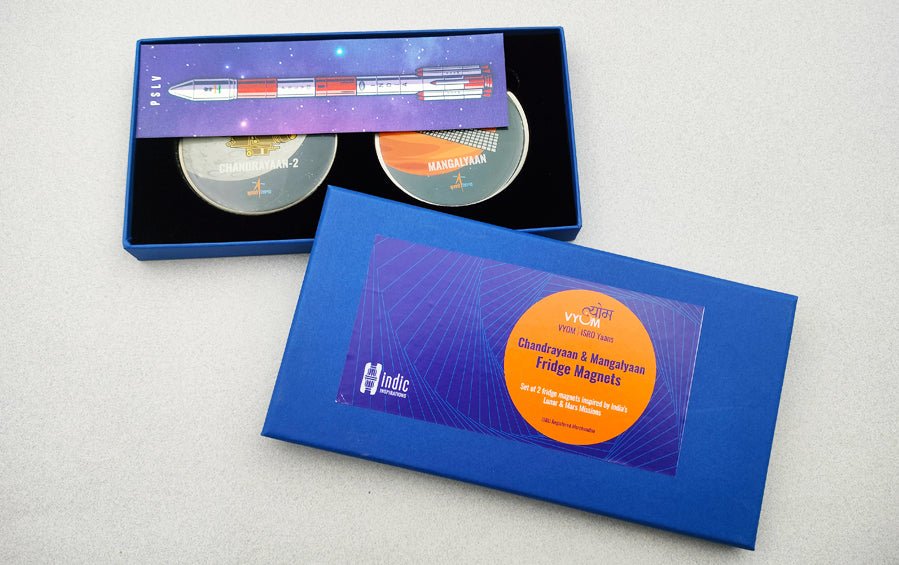 ISRO Chandrayaan and Mangalyaan Fridge Magnets - Fridge Magnets - Indic Inspirations