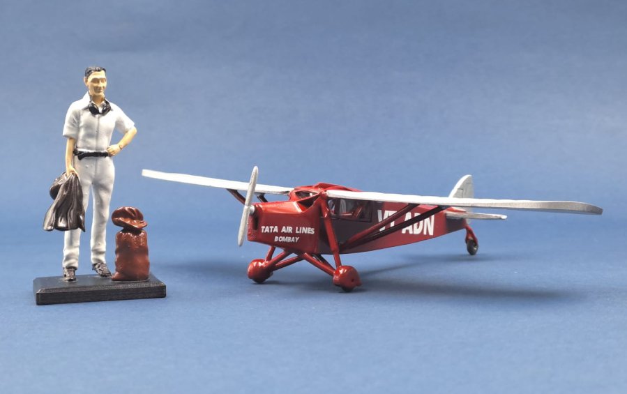 JRD Tata First Flight | 1:72 Scale Model of Puss Moth - flight models - Indic Inspirations