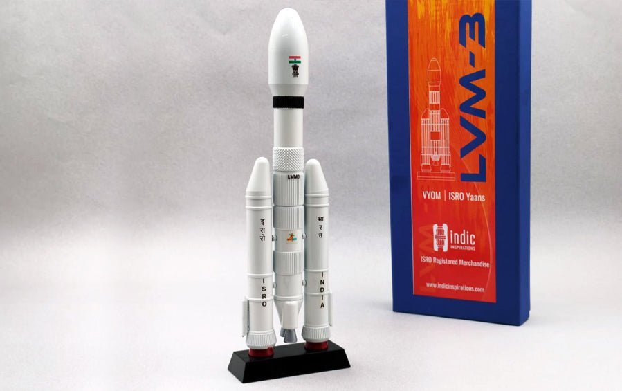 LVM | GSLV MK III - Aluminium Scale Model 1:300 - rocket models - indic inspirations