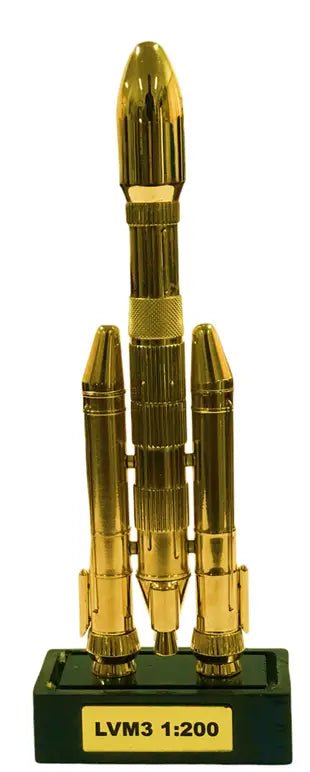 LVM III 1:200 | Gold Plated Scale Model - rocket models - Indic Inspirations