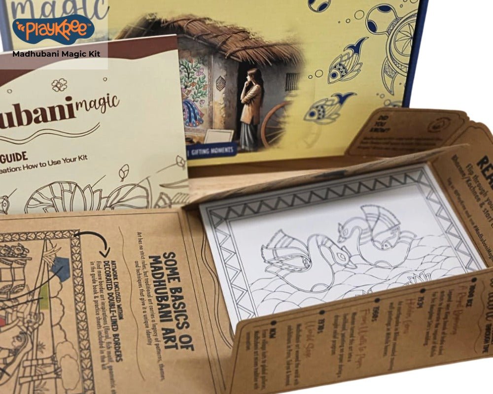 Madhubani Magic Art DIY Kit | Deluxe - Craft Kit - Indic Inspirations