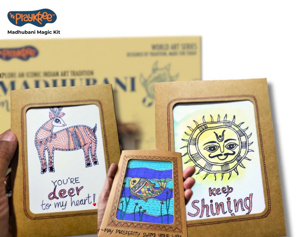 Madhubani Magic Art DIY Kit | Deluxe - Craft Kit - Indic Inspirations
