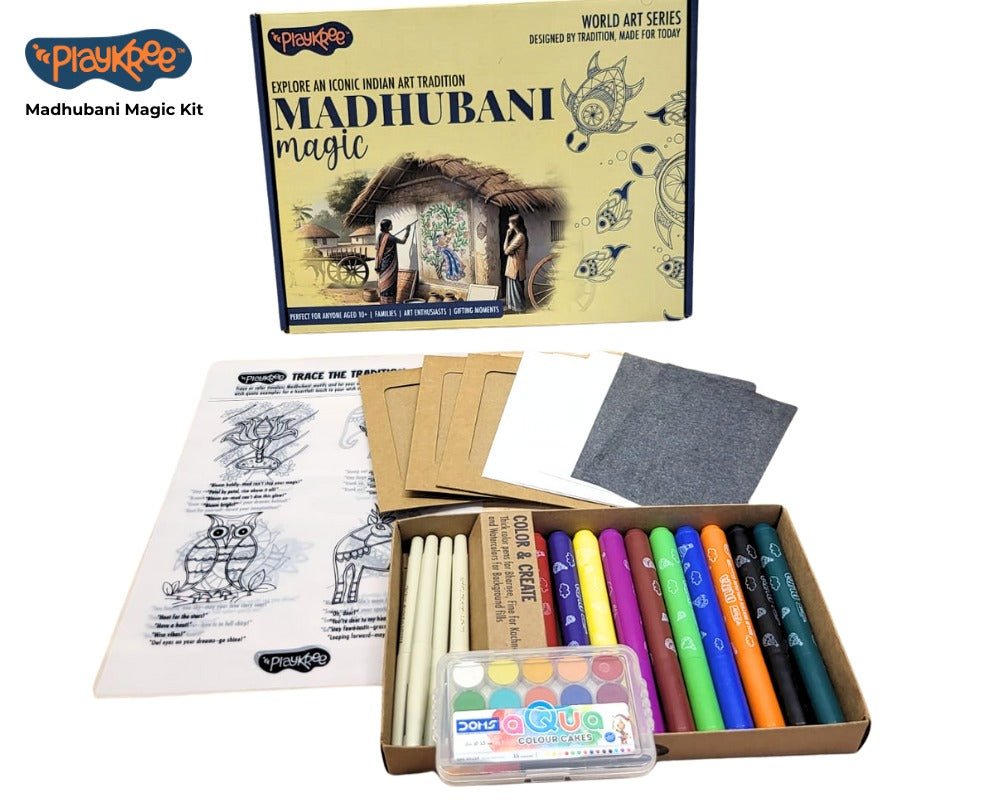 Madhubani Magic Art DIY Kit | Deluxe - Craft Kit - Indic Inspirations