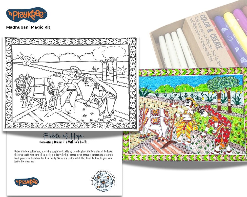Madhubani Magic Art DIY Kit | Deluxe - Craft Kit - Indic Inspirations