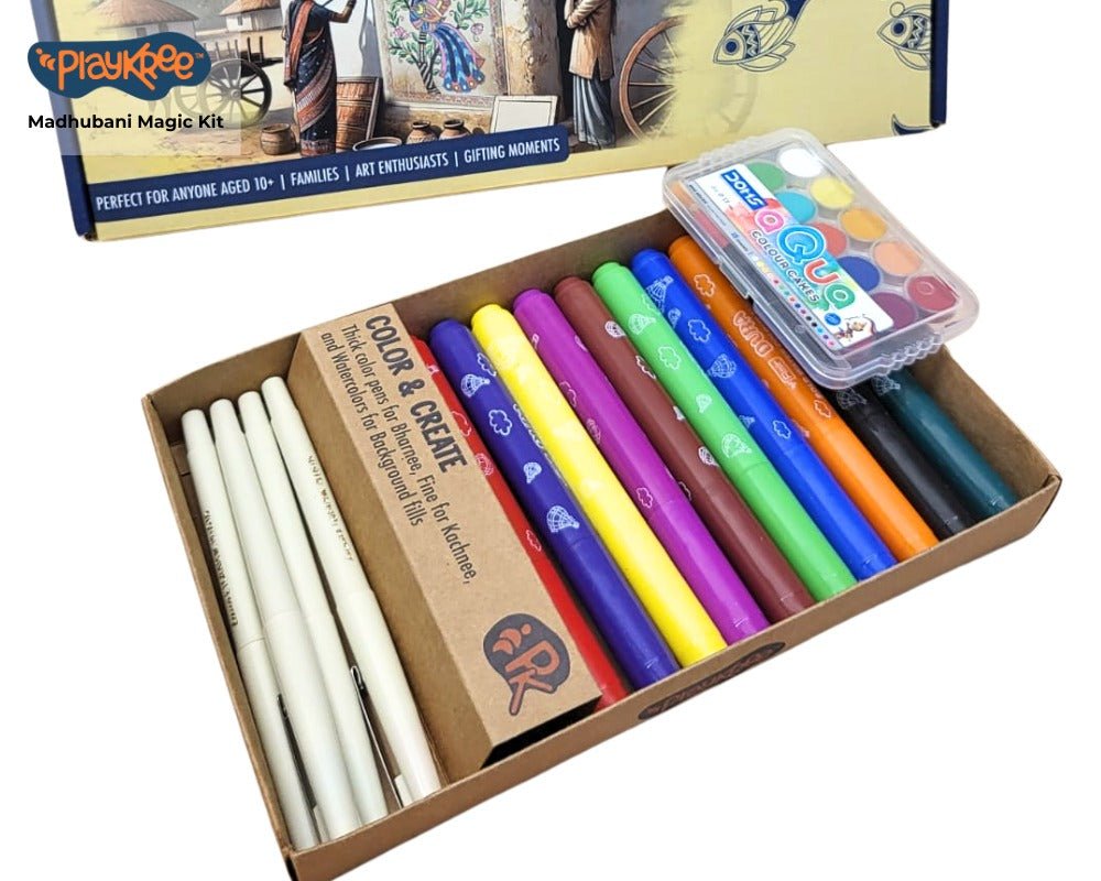 Madhubani Magic Art DIY Kit | Deluxe - Craft Kit - Indic Inspirations