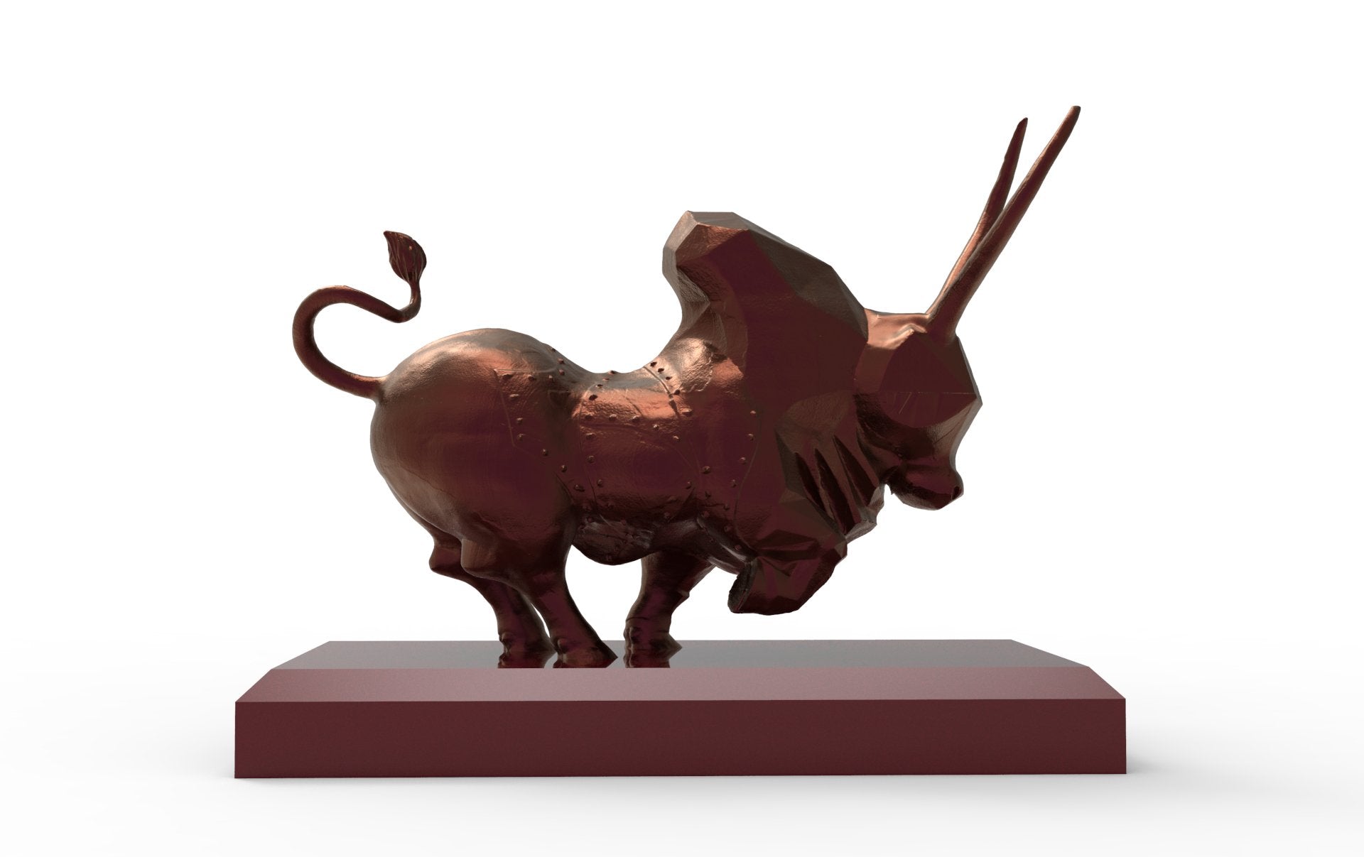 Majestic Indus Valley Zebu Bull | Aluminium | 5” W - Desktop souvenirs - Indic Inspirations