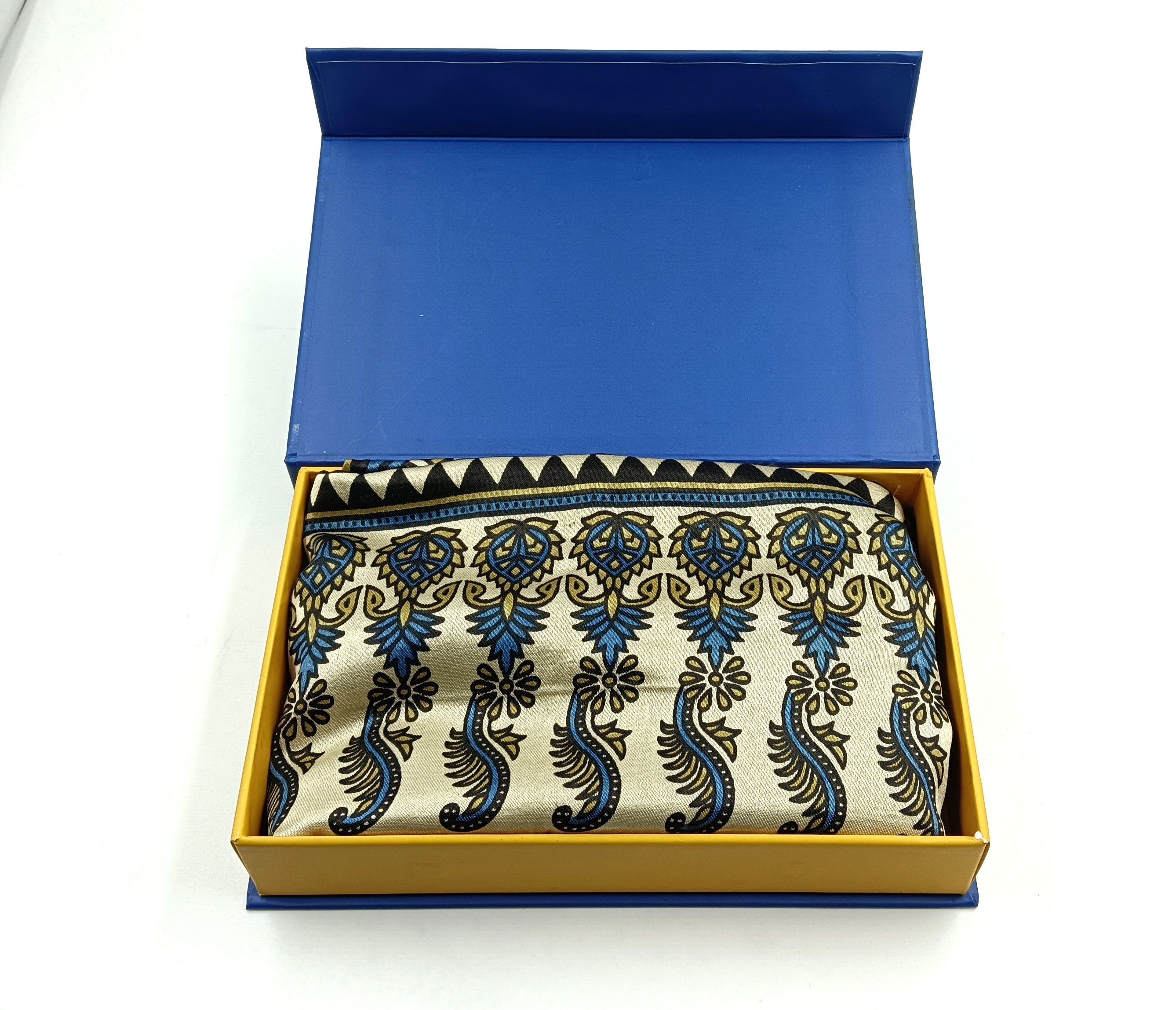 Mashu Printed Stole - Necktie with pocket square gift set - Indic Inspirations