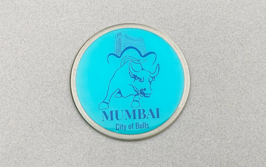 Mumbai | City of Bulls and The Big Port | Fridge Magnet - City souvenirs - Indic Inspirations