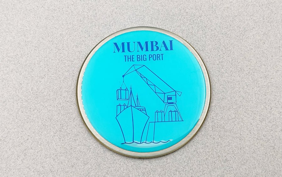 Mumbai | City of Bulls and The Big Port | Fridge Magnet - City souvenirs - Indic Inspirations