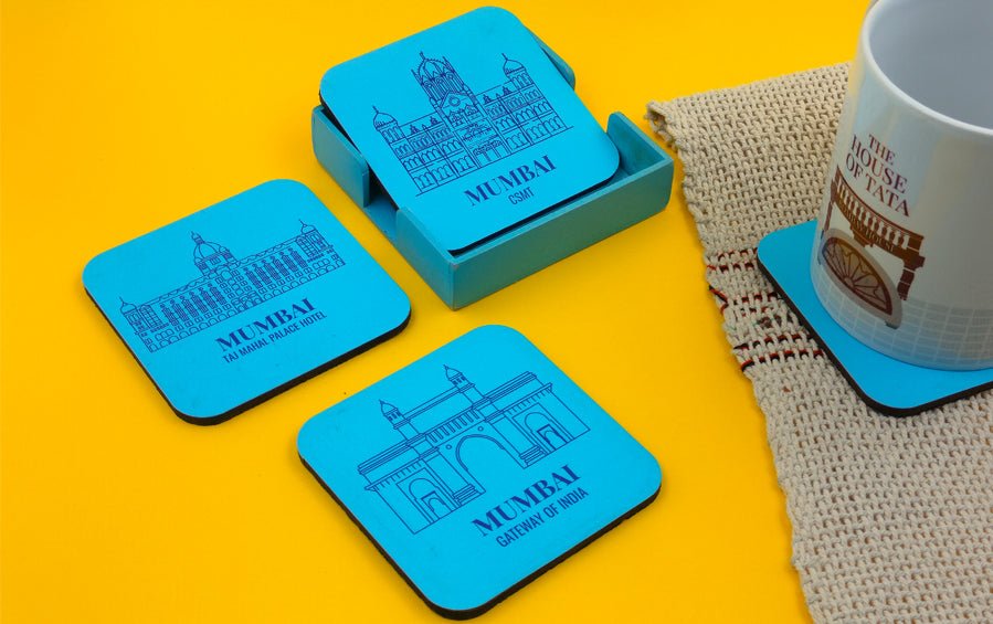 MUMBAI | Set of 4 Coasters - Coasters - Indic Inspirations