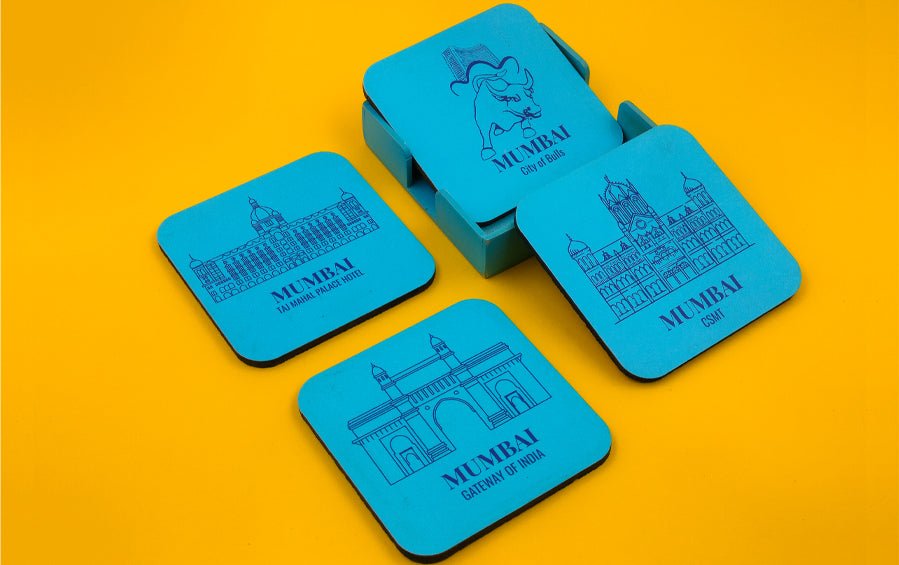 MUMBAI | Set of 4 Coasters - Coasters - Indic Inspirations