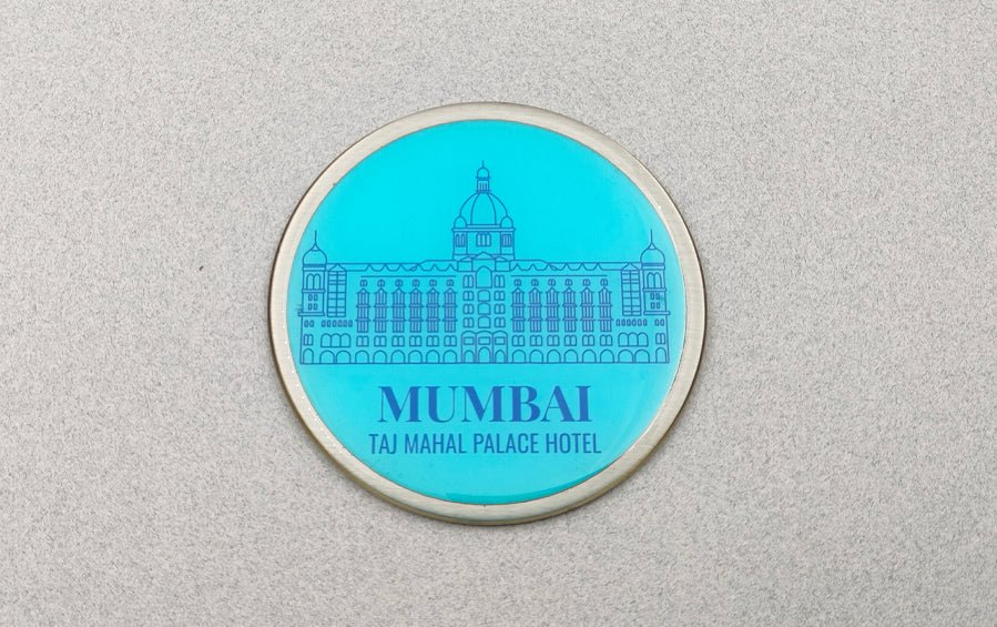 Mumbai | Taj Mahal Hotel and Maximum City | Fridge Magnets - City souvenirs - Indic Inspirations