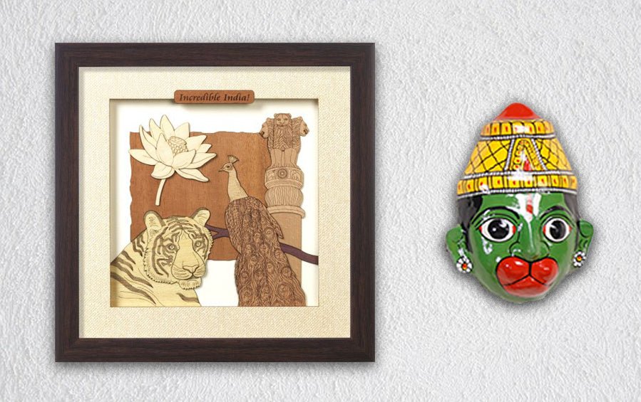 National Symbols of India Frame - Wall Frames - indic inspirations