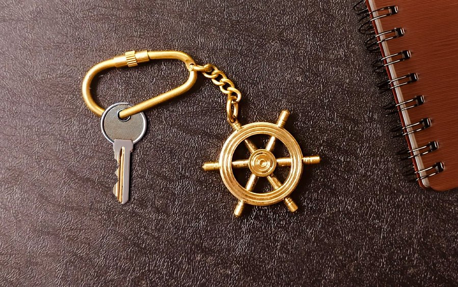 Ship Wheel | Keychain - Keychains - Indic Inspirations